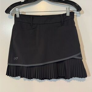 Master Bunny Edition Japanese Luxury Golf Skirt Black Pleated